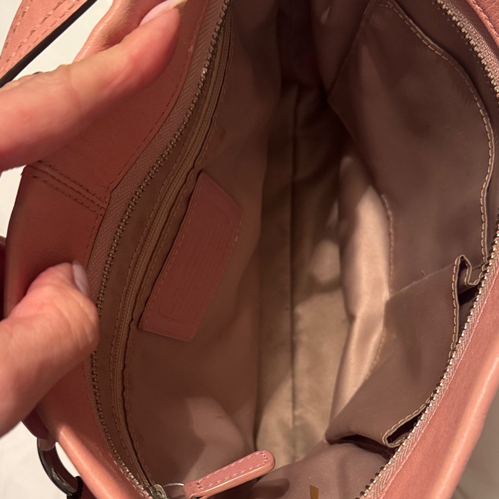 Coach Y2K Pink Leather Carly Shoulder Bag with Metal Accents - Picture 8 of 12